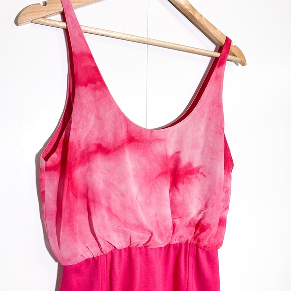 ALICE + OLIVIA Tie Dye Pink Stretch Sleeveless Tank Dress - Picture 2 of 10